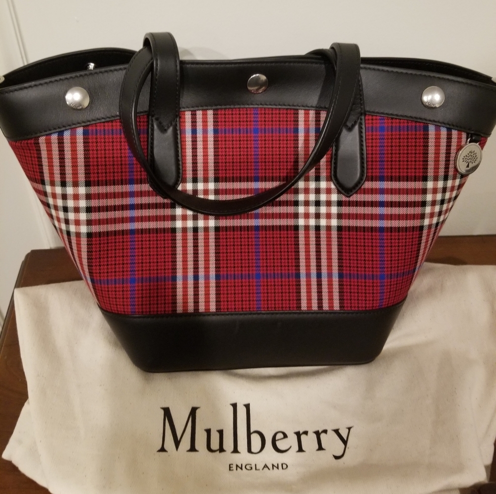 Mulberry Camden Tartan Check Small Tote